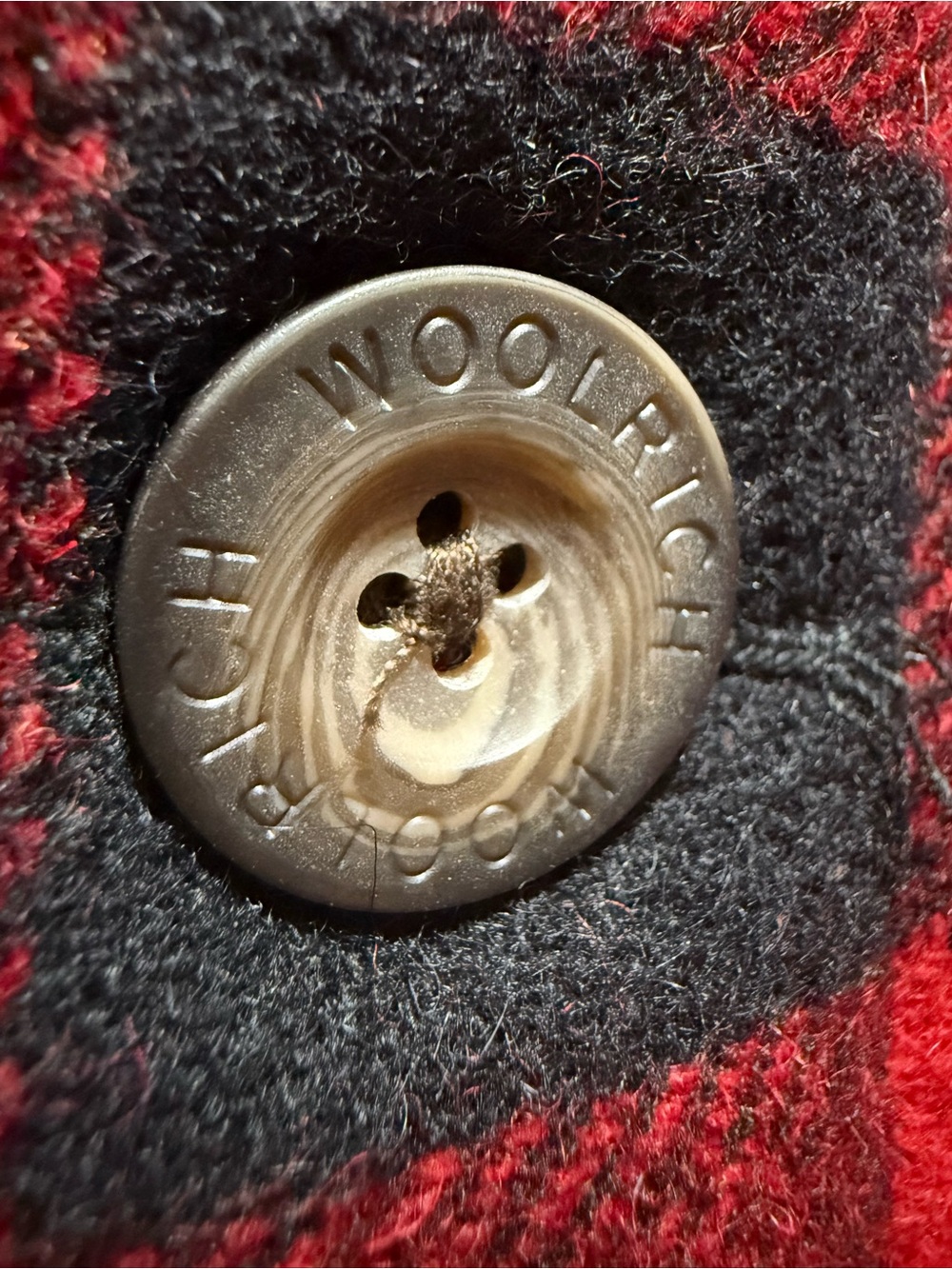 Vintage Woolrich (Men’s XXL) Red and Black Buffalo Plaid Wool Coat-excellent! - Picture 9 of 11